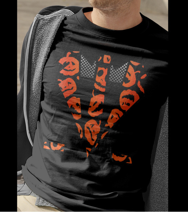 David Pumpkins Tuxedo Pumpkin Pattern Halloween T-Shirt