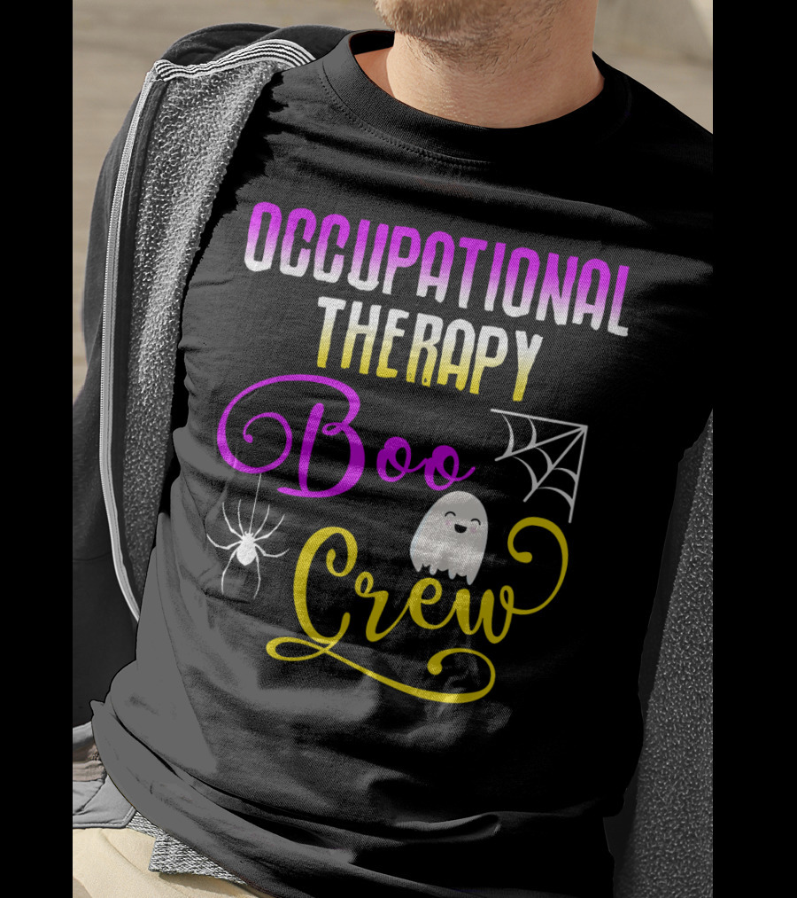 Occupational Therapy Halloween Boo Crew Ghost And Spider T-Shirt