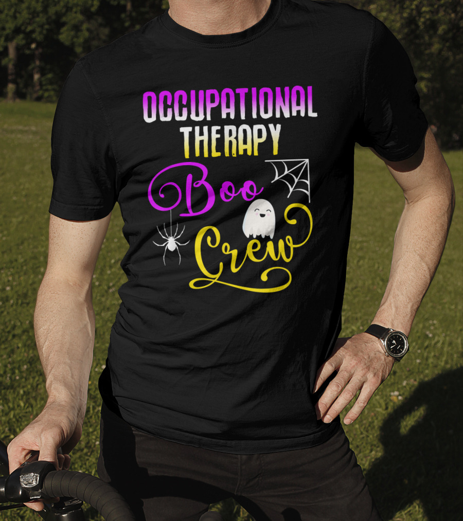 Occupational Therapy Halloween Boo Crew Ghost And Spider T-Shirt