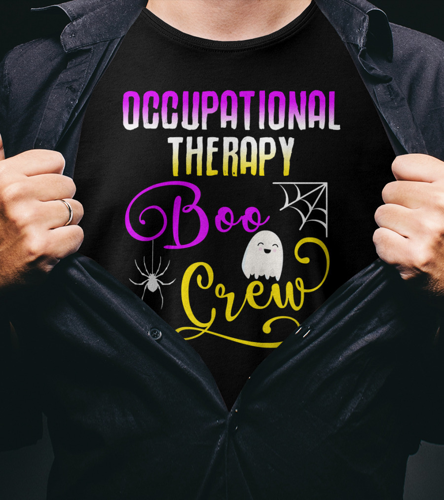 Occupational Therapy Halloween Boo Crew Ghost And Spider T-Shirt
