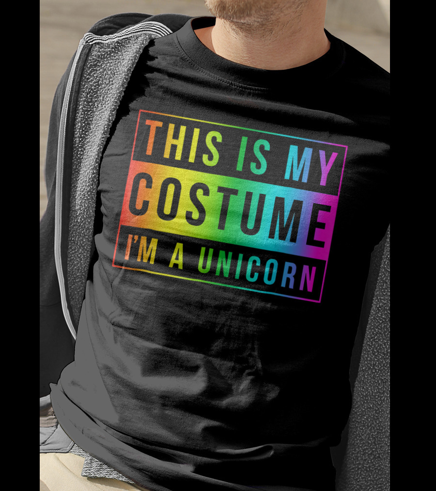 This Is My Costume I'm A Unicorn Halloween Easy Fun T-Shirt