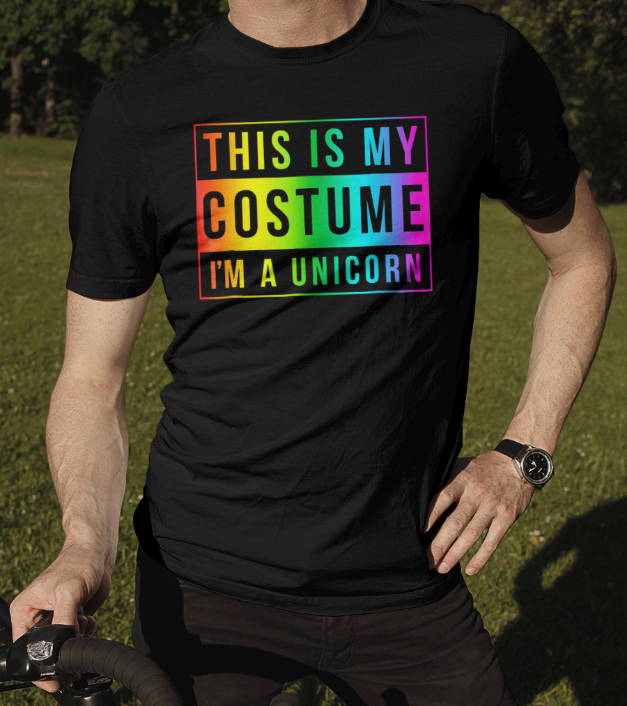 This Is My Costume I'm A Unicorn Halloween Easy Fun T-Shirt