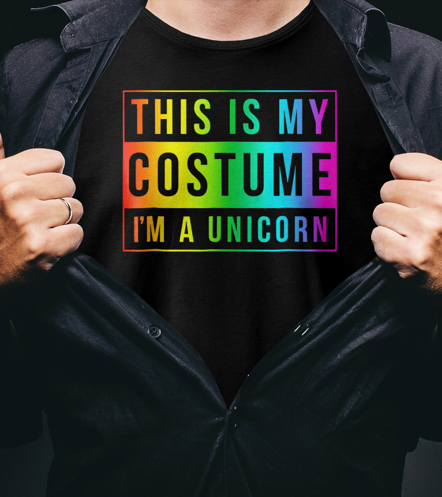 This Is My Costume I'm A Unicorn Halloween Easy Fun T-Shirt