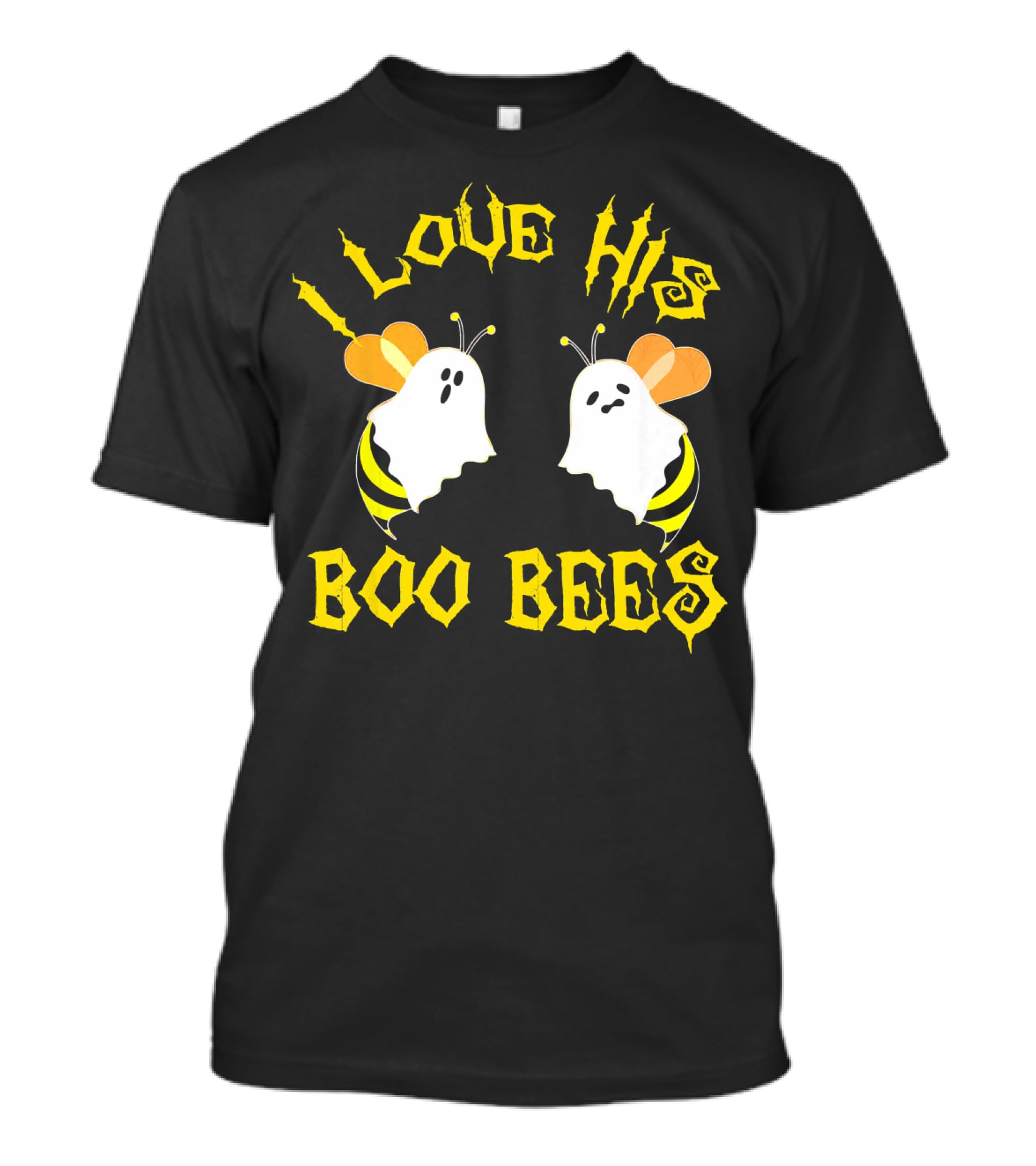 I Love His Boo Bees Ghost Bees Halloween Humor T-Shirt