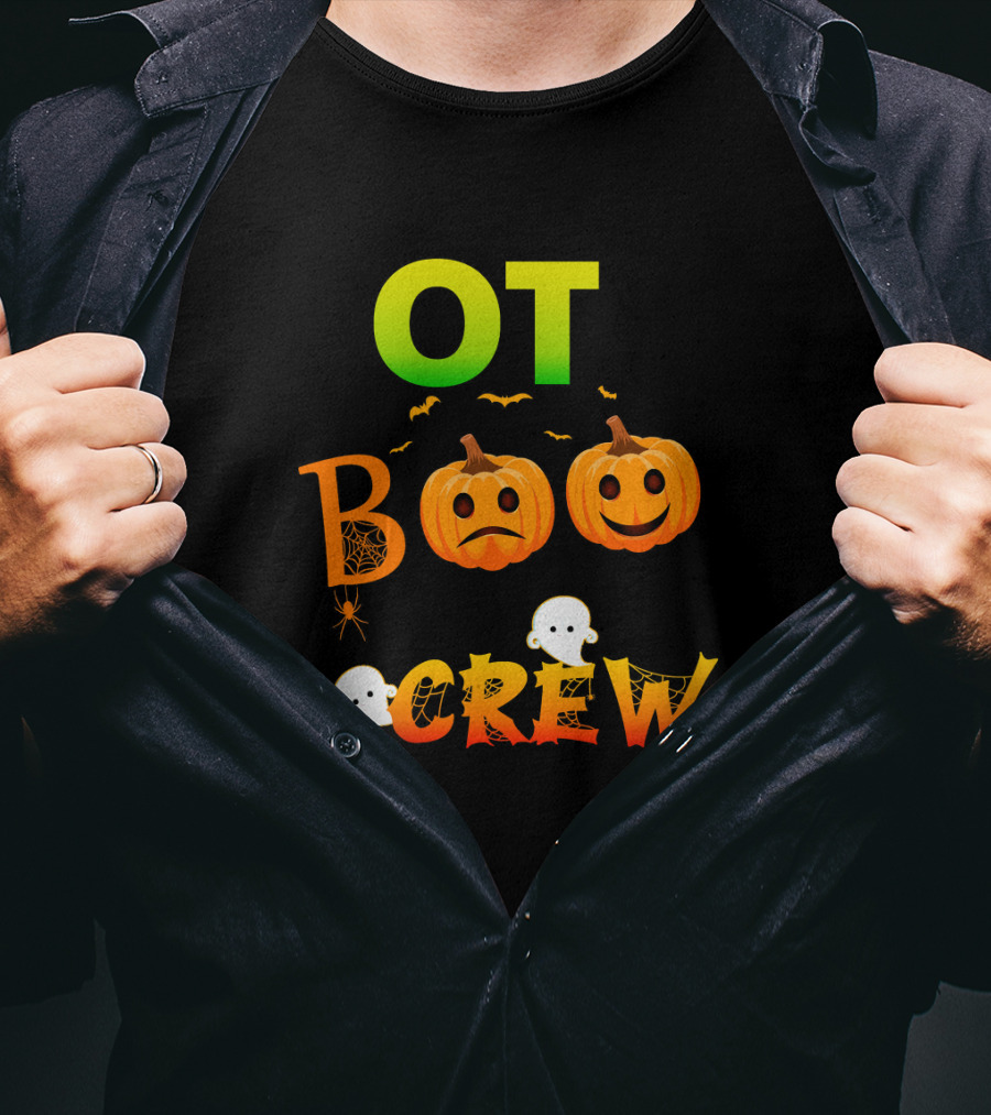 OT Boo Crew Halloween Funny Occupational Pumpkin Ghosts T-Shirt