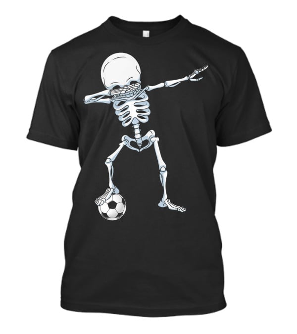Dabbing Skeleton With Soccer Ball T-Shirt