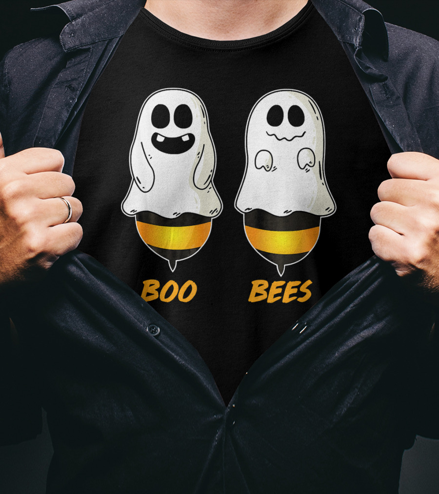 Boo Bees Ghost Halloween Pun T-Shirt