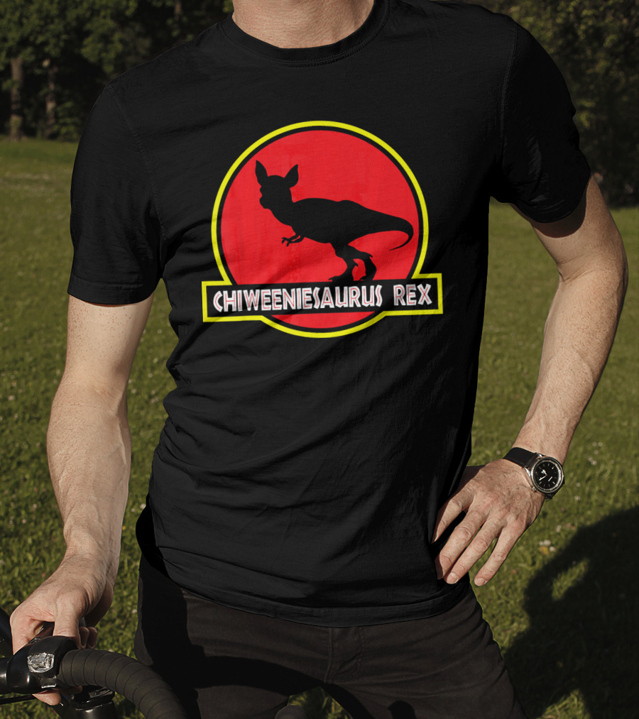 Chiweeniesaurus Rex Funny Chiweenie Jurassic Park T-Shirt
