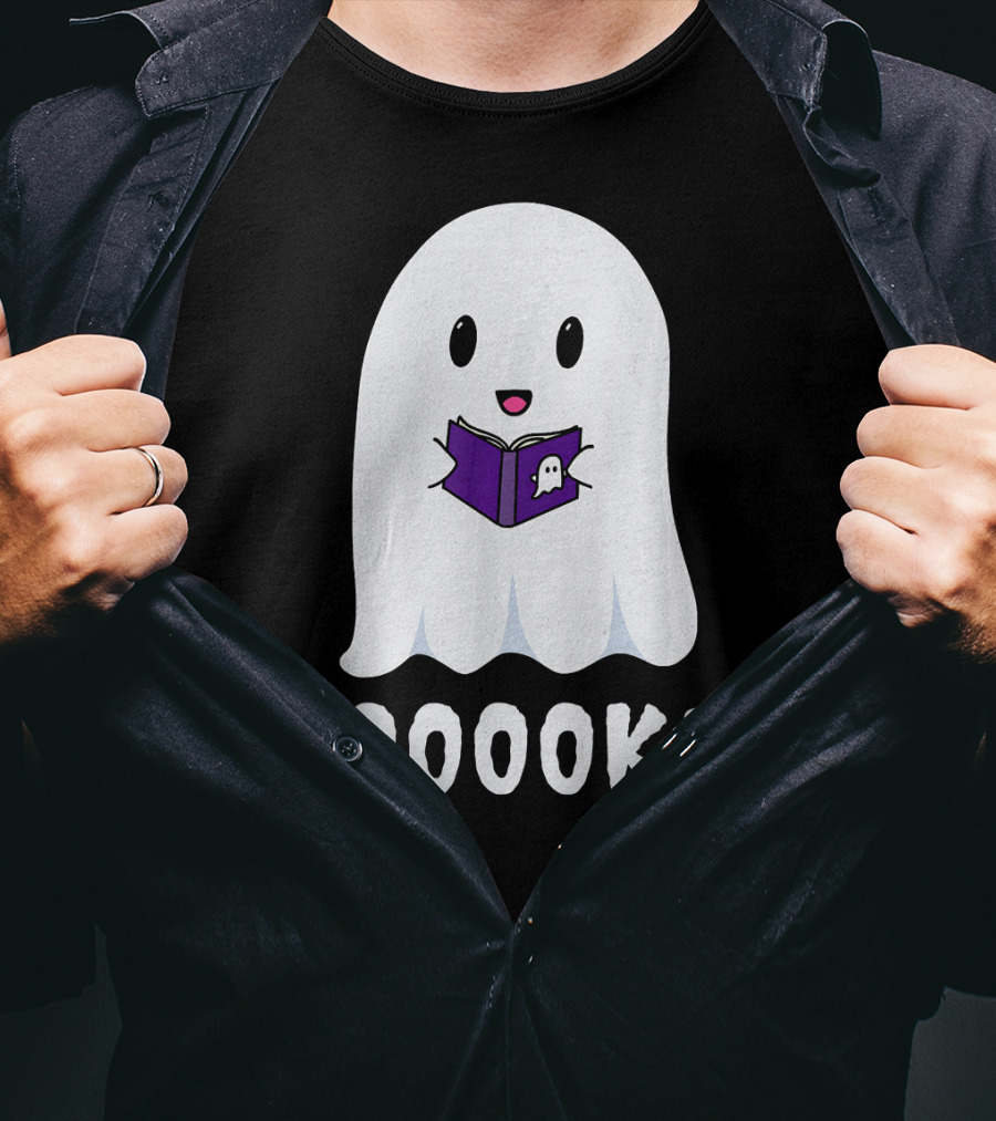 Booooks Ghost Halloween Reading Library T-Shirt