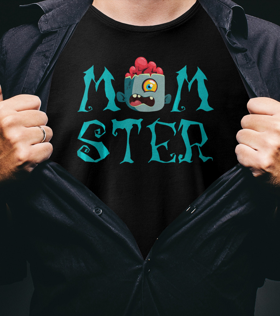 Momster Funny Halloween Shirt With Zombie Monster T-Shirt
