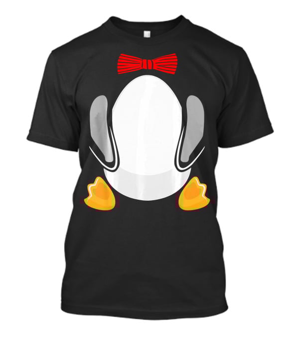 Funny Penguin Kids Halloween Costume Bowtie Feet T-Shirt