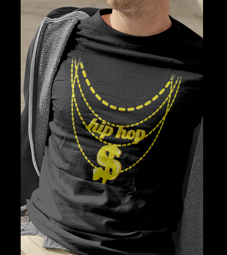 Hip Hop Dollar Sign Chains Costume Halloween T-Shirt