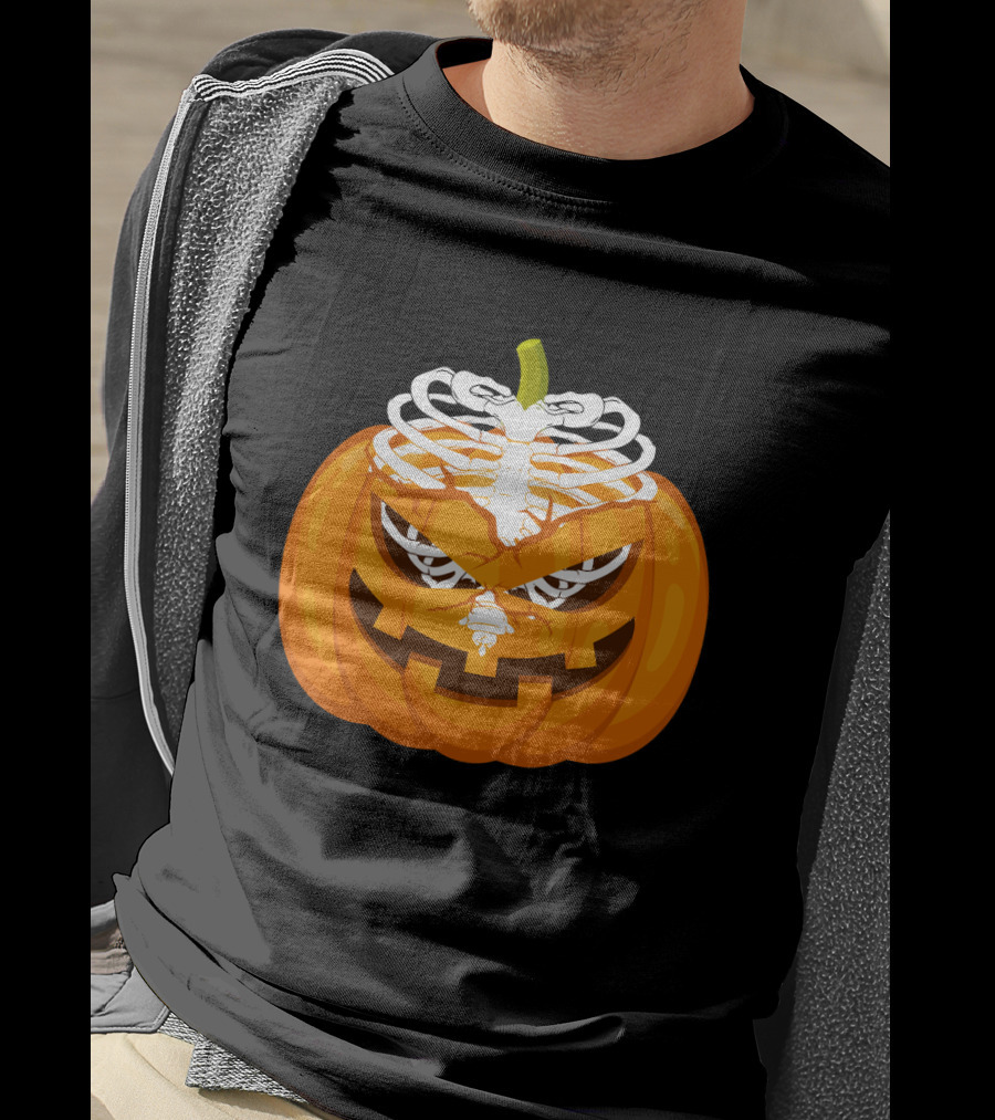 Radiology Halloween Pumpkin X Ray Skeleton T-Shirt