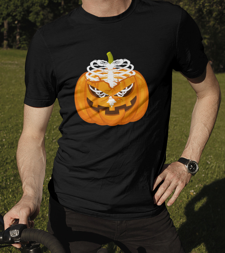 Radiology Halloween Pumpkin X Ray Skeleton T-Shirt