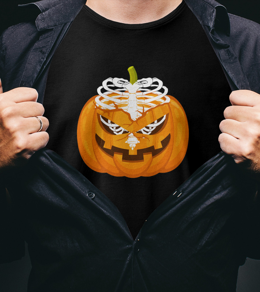Radiology Halloween Pumpkin X Ray Skeleton T-Shirt