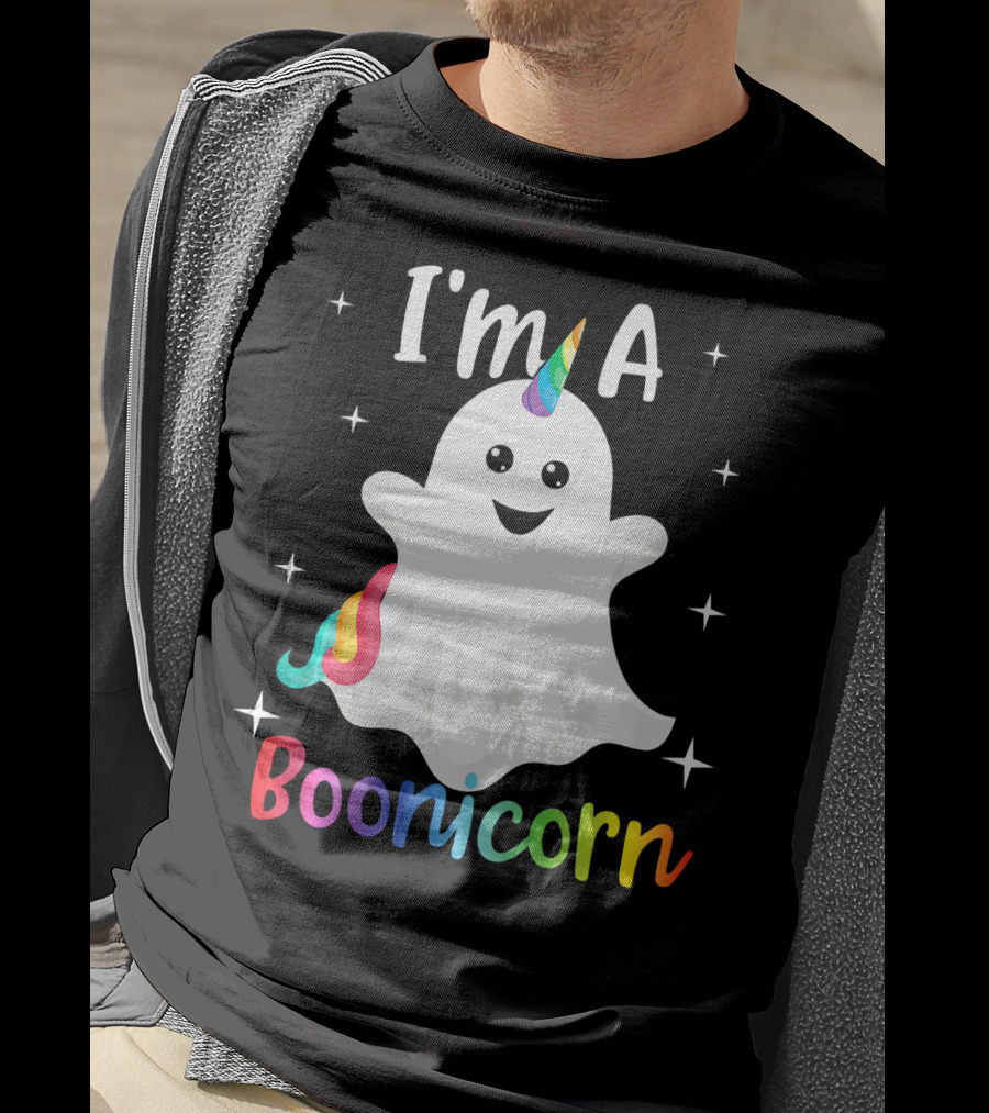 I'm A Boonicorn Cute Halloween Funny Unicorn Ghost T-Shirt