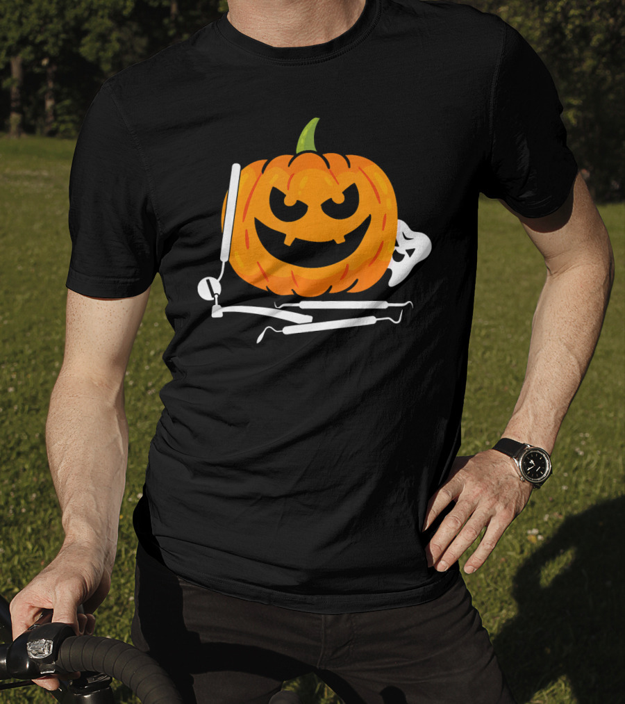 Funny Halloween Pumpkin Dentist T-Shirt