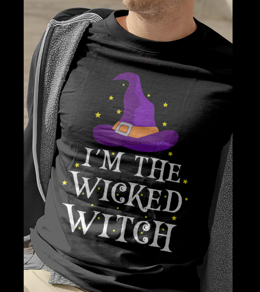 I'm The Wicked Witch Purple Hat Stars T-Shirt