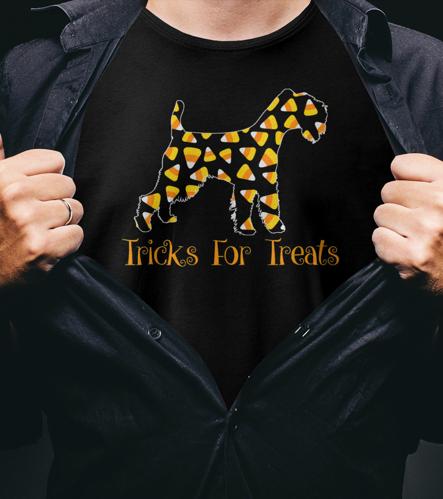 Soft Coated Wheaten Terrier Tricks For Treats Candy Corn T-Shirt