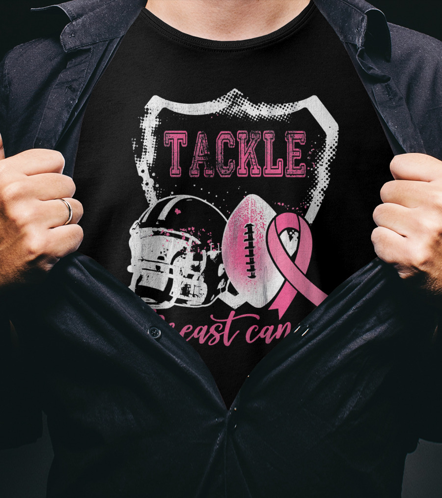 Tackle Breast Cancer Football Survivorship Awareness T-Shirt