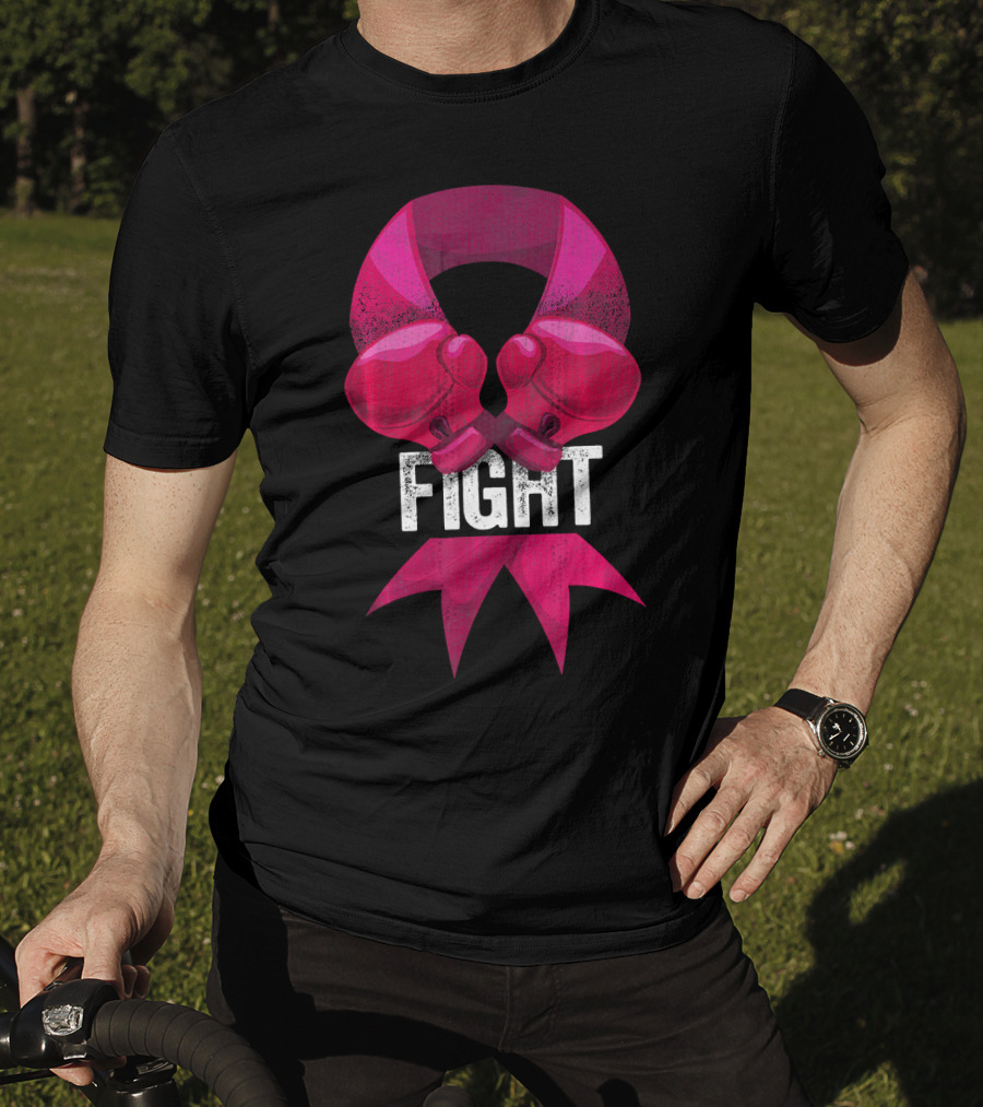 Pink Boxing Glove Fight Breast Cancer Awareness T-Shirt