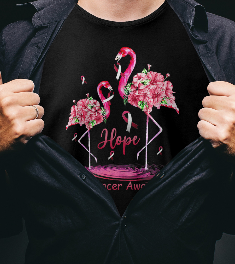 Hope Oral Cancer Awareness Flamingos T-Shirt