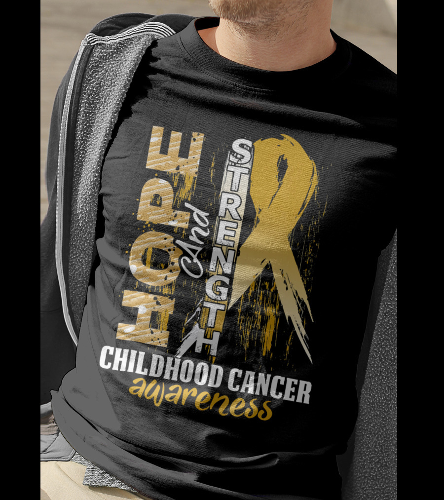 Hope And Strength Childhood Cancer Awareness T-Shirt