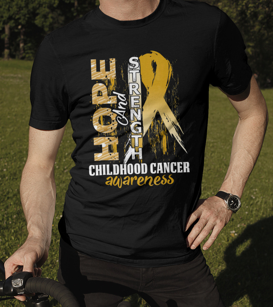 Hope And Strength Childhood Cancer Awareness T-Shirt