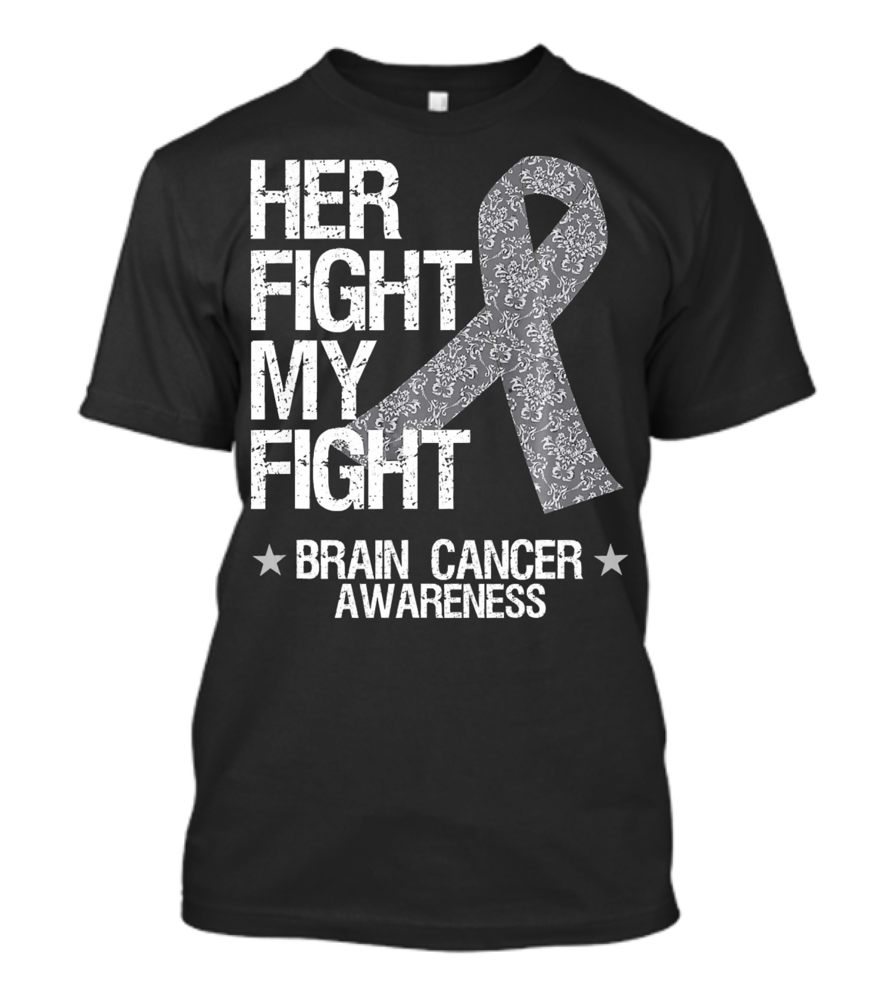 Her Fight My Fight Brain Cancer Awareness T-Shirt