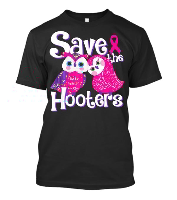 Save The Hooters Breast Cancer Awareness Owls And Pink T-Shirt