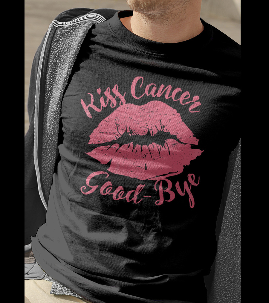 Kiss Cancer Goodbye Good-Bye Breast Cancer Awareness T-Shirt
