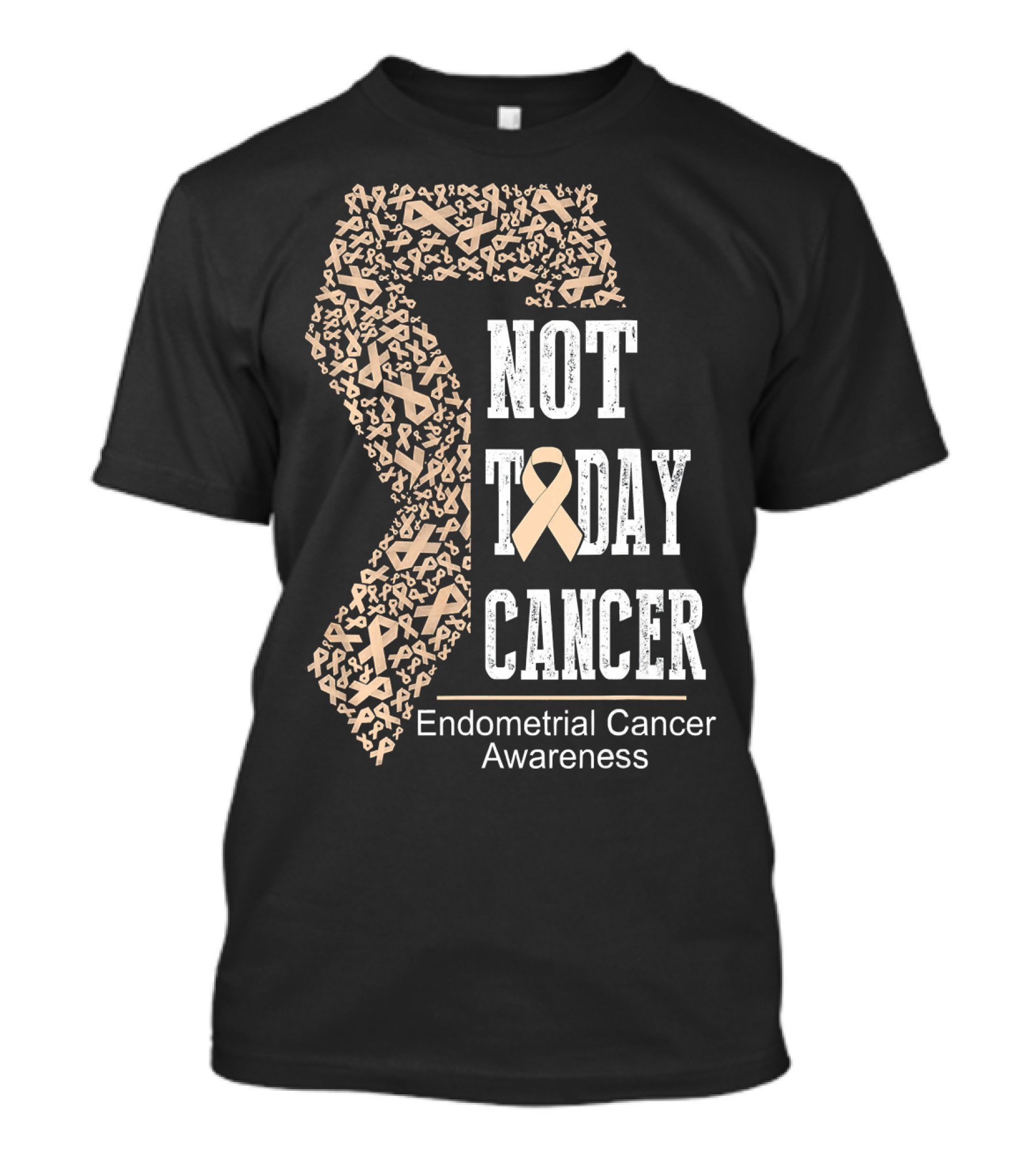 Not Today Cancer Endometrial Cancer Awareness T-Shirt