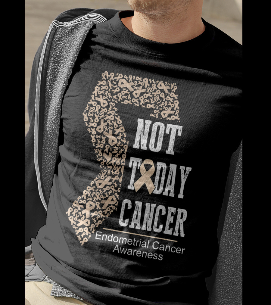 Not Today Cancer Endometrial Cancer Awareness T-Shirt