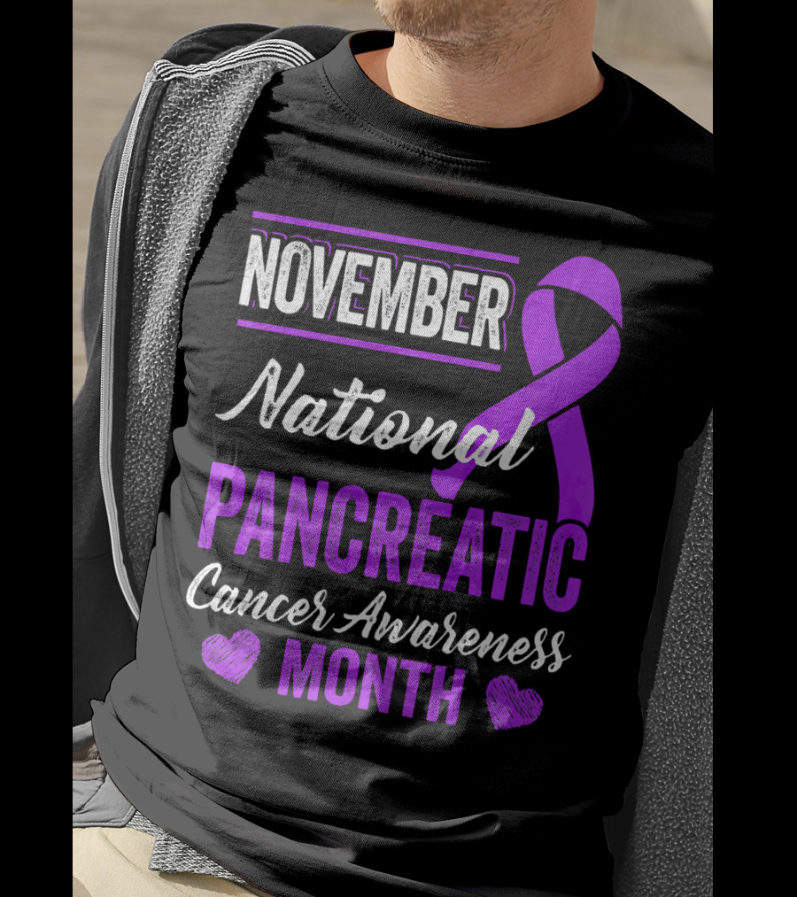November National Pancreatic Cancer Awareness Month Purple T-Shirt