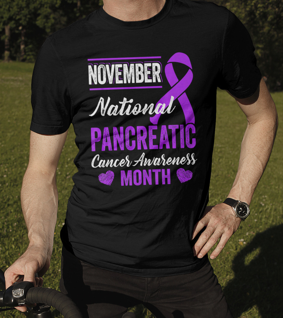 November National Pancreatic Cancer Awareness Month Purple T-Shirt