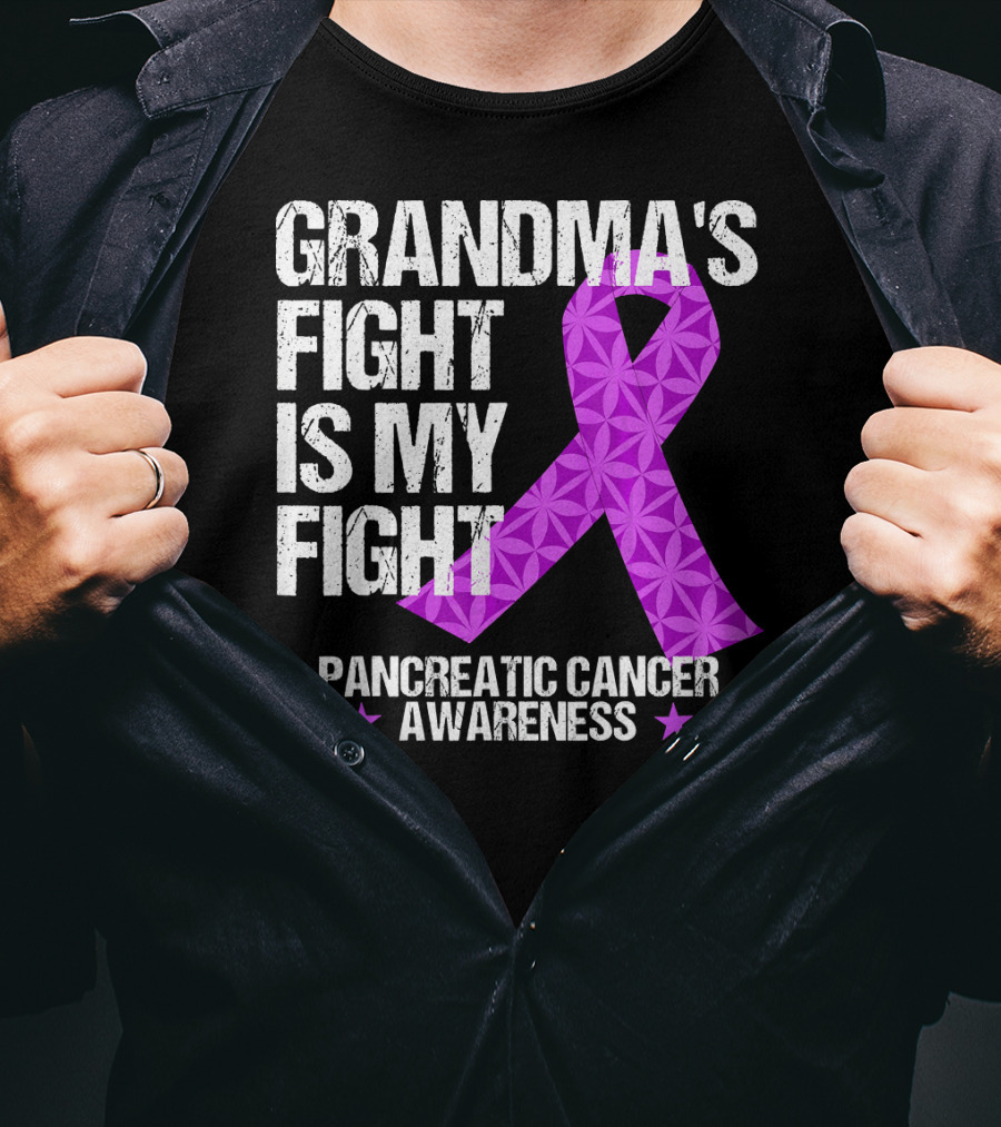 Grandma's Fight Is My Fight Pancreatic Cancer Awareness T-Shirt