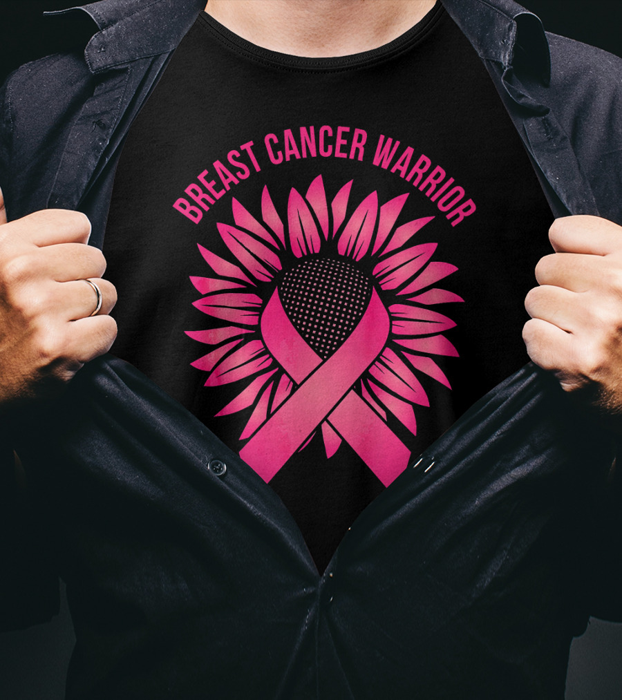 Breast Cancer Warrior Sunflower T-Shirt