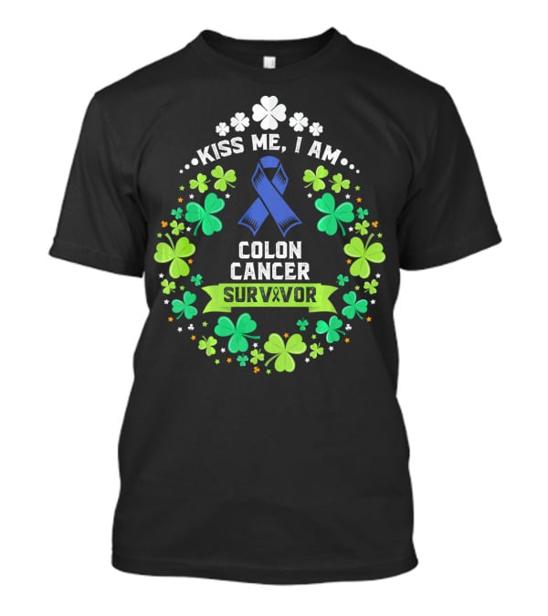 Kiss Me I Am Colon Cancer Survivor St. Patrick's Day Awareness T-Shirt
