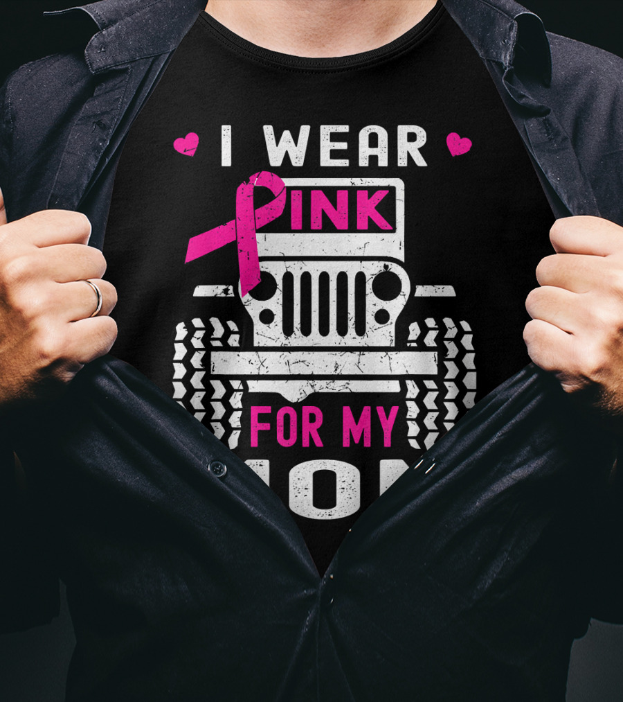 I Wear Pink For My Mom Jeep T-Shirt