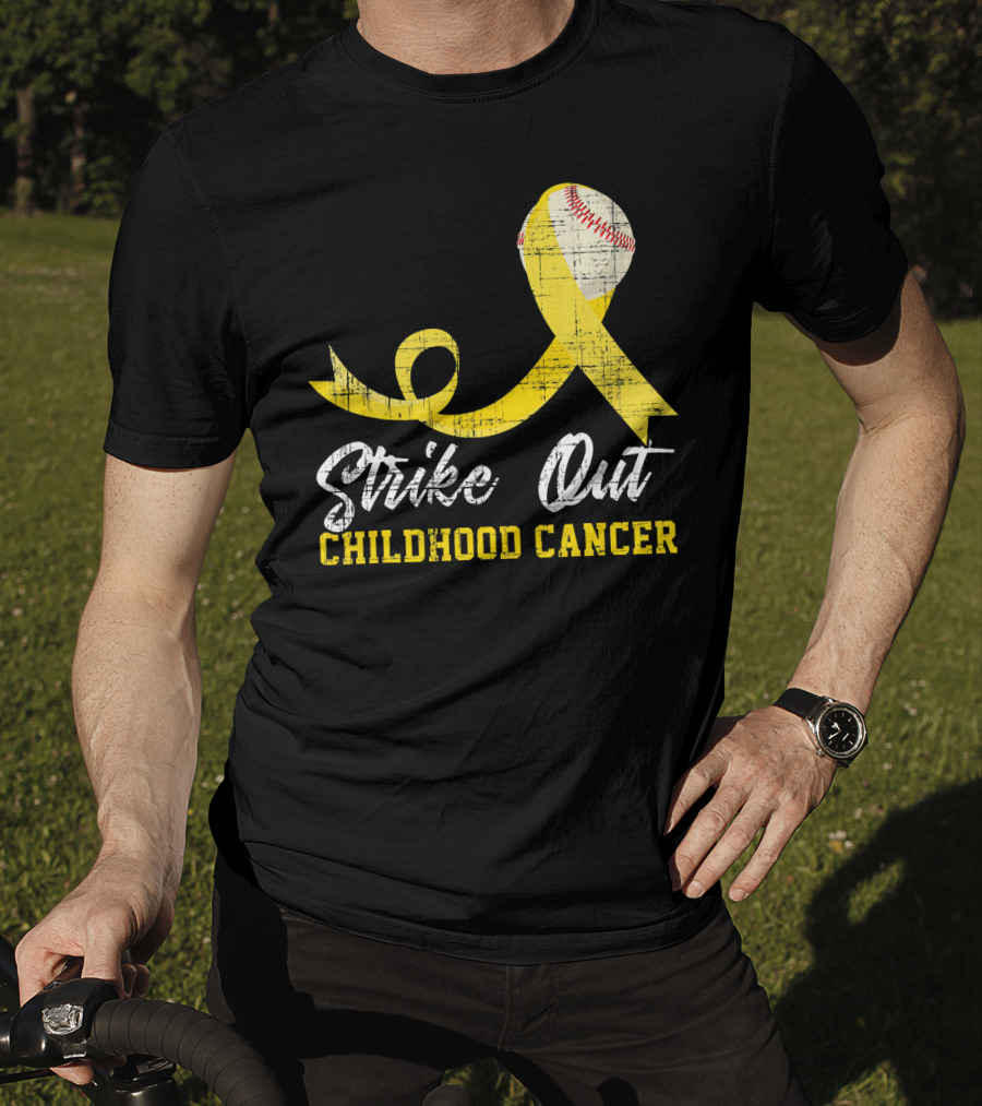 Strike Out Childhood Cancer Baseball Awareness T-Shirt