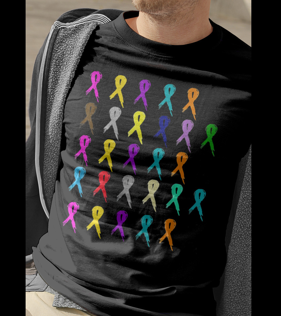 Women In October Wear More Ribbon Breast Cancer Awareness Multicolor Support T-Shirt