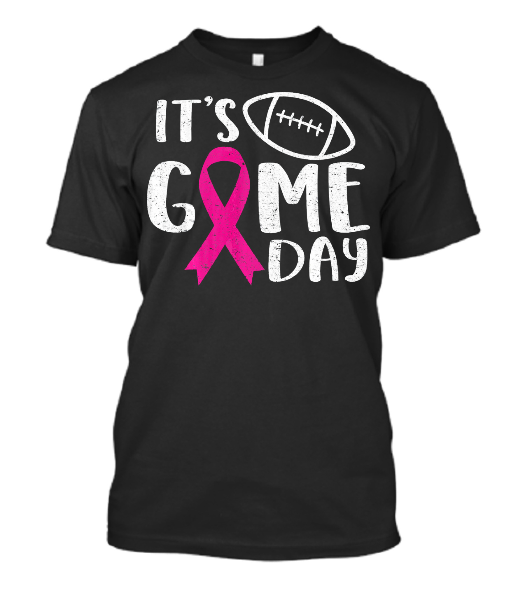 It's Game Day Breast Cancer Awareness Football Pink T-Shirt