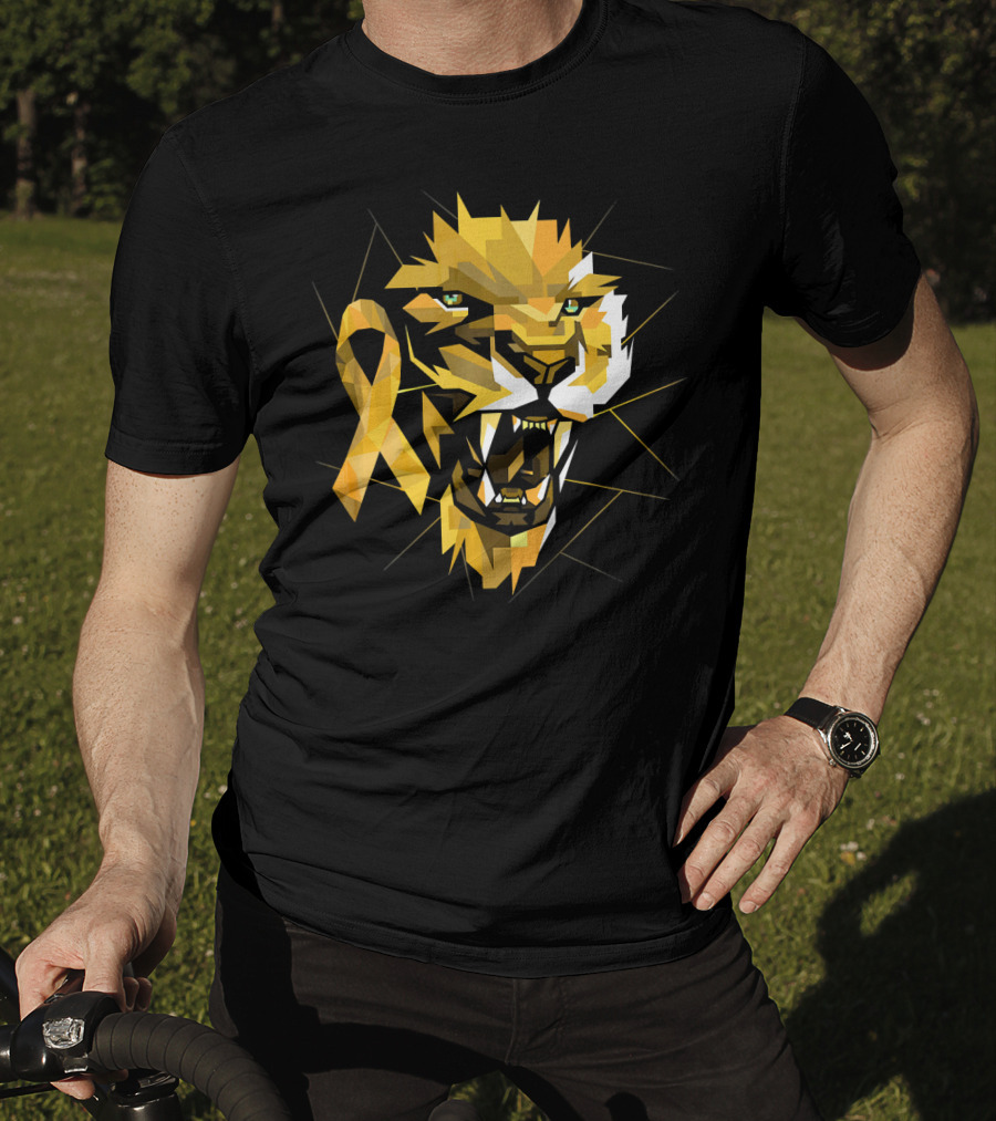 Lion Warrior Childhood Cancer Awareness T-Shirt