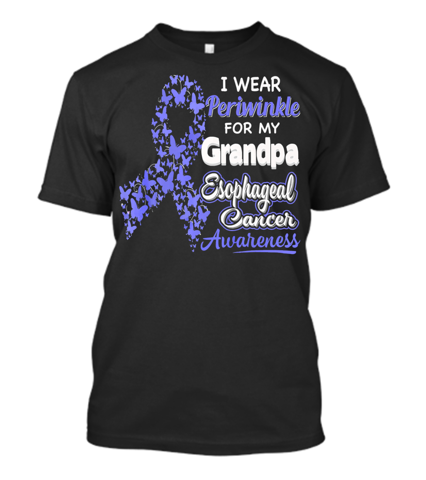 I Wear Periwinkle For My Grandpa Esophageal Cancer Awareness T-Shirt