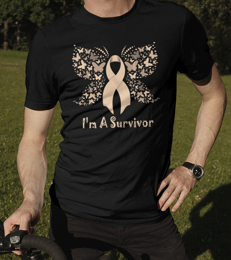 I'm A Survivor Butterfly Ribbon Endometriosis T-Shirt