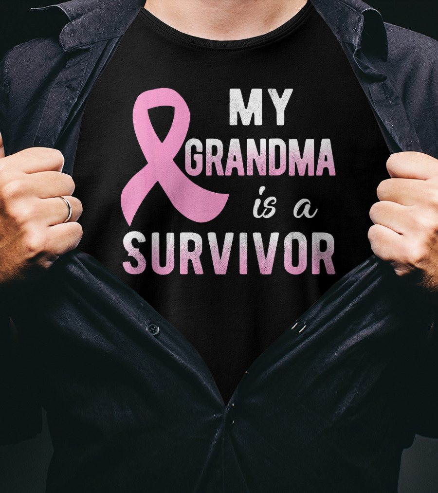 My Grandma Is A Survivor Pink T-Shirt