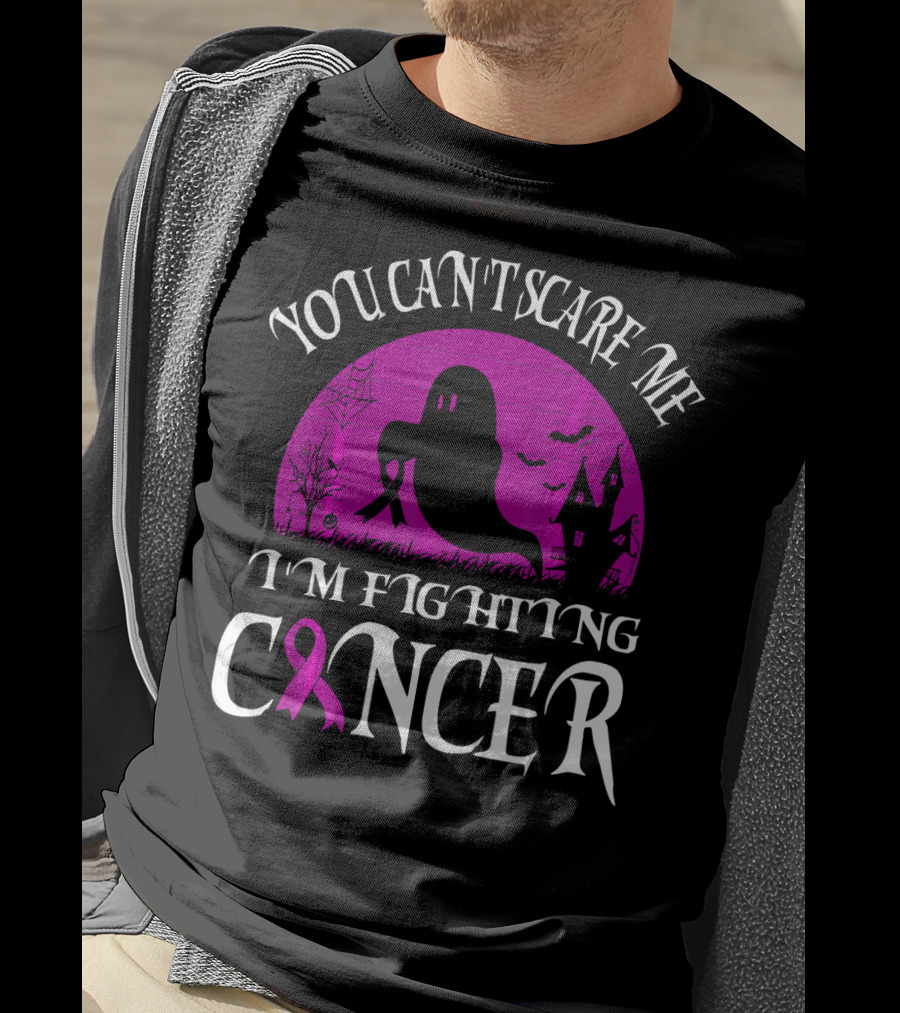 You Can't Scare Me I'm Fighting Cancer Halloween Ghost T-Shirt