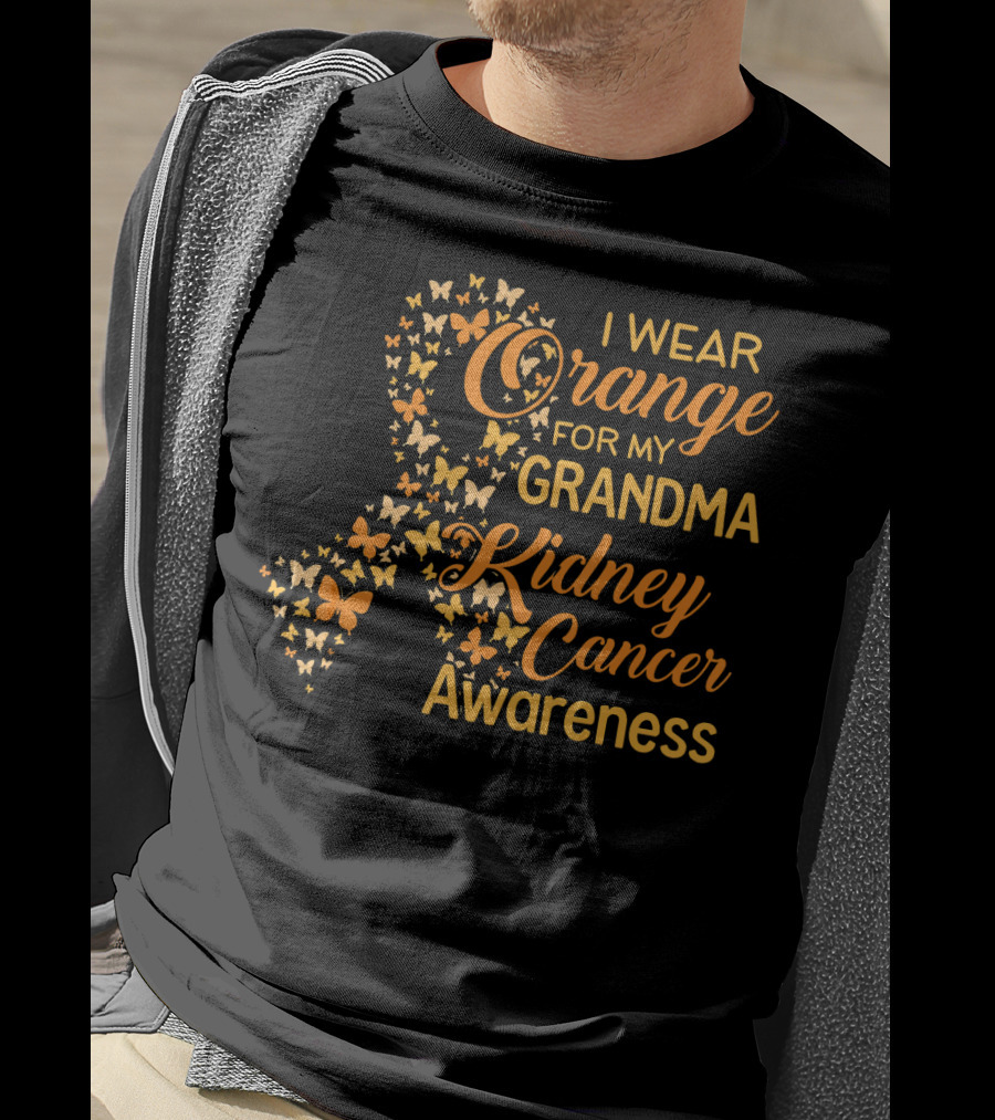 I Wear Orange For My Grandma Kidney Cancer Awareness T-Shirt