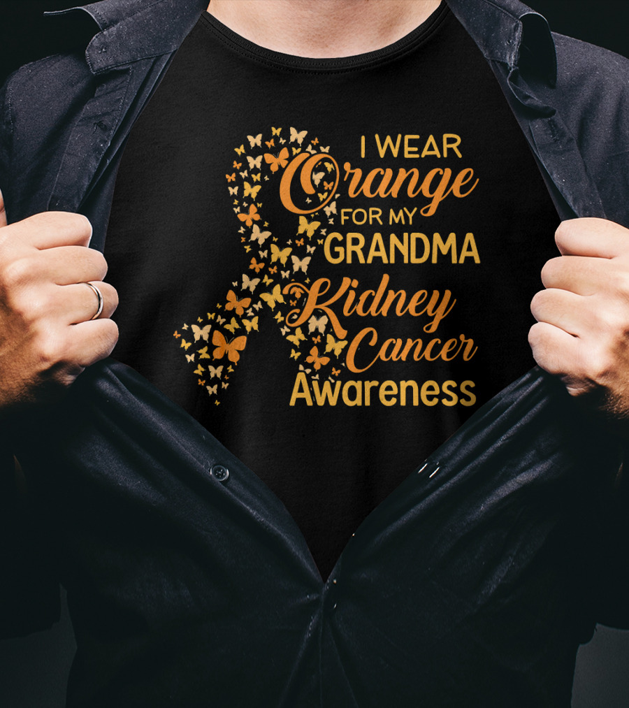 I Wear Orange For My Grandma Kidney Cancer Awareness T-Shirt