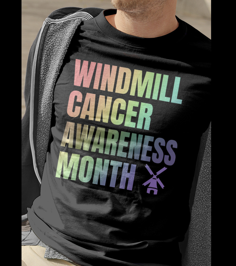 Windmill Cancer Awareness Month T-Shirt